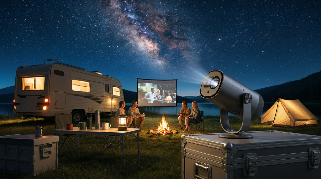 Battery Powered Projector for Travel and Camping