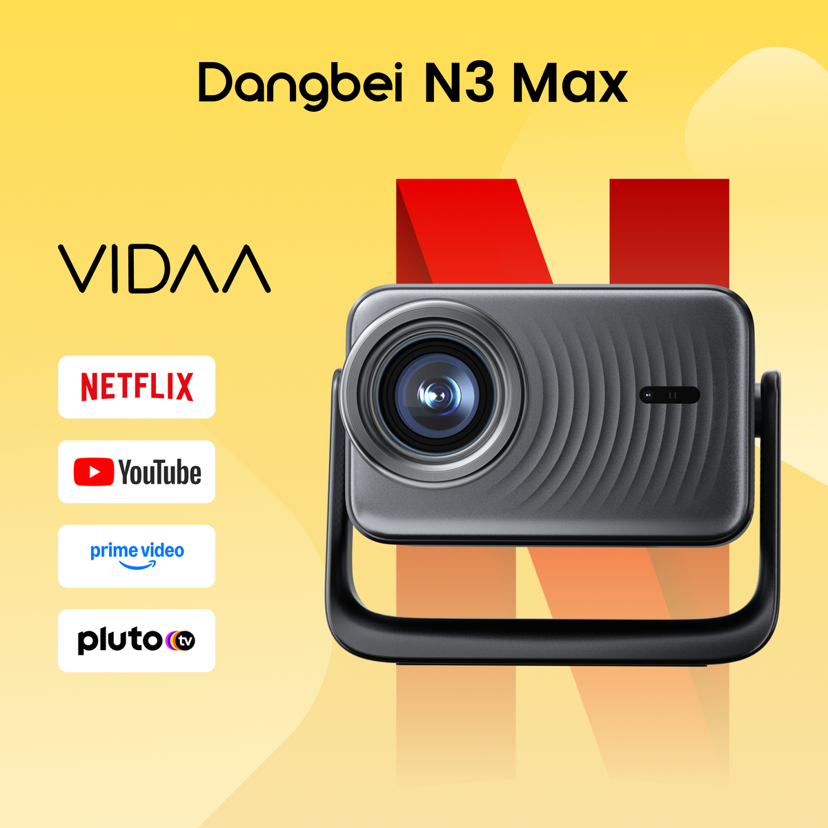 Dangbei N3 Max 1080P Smart Projector | 1000 ISO Lumens & VIDAA OS