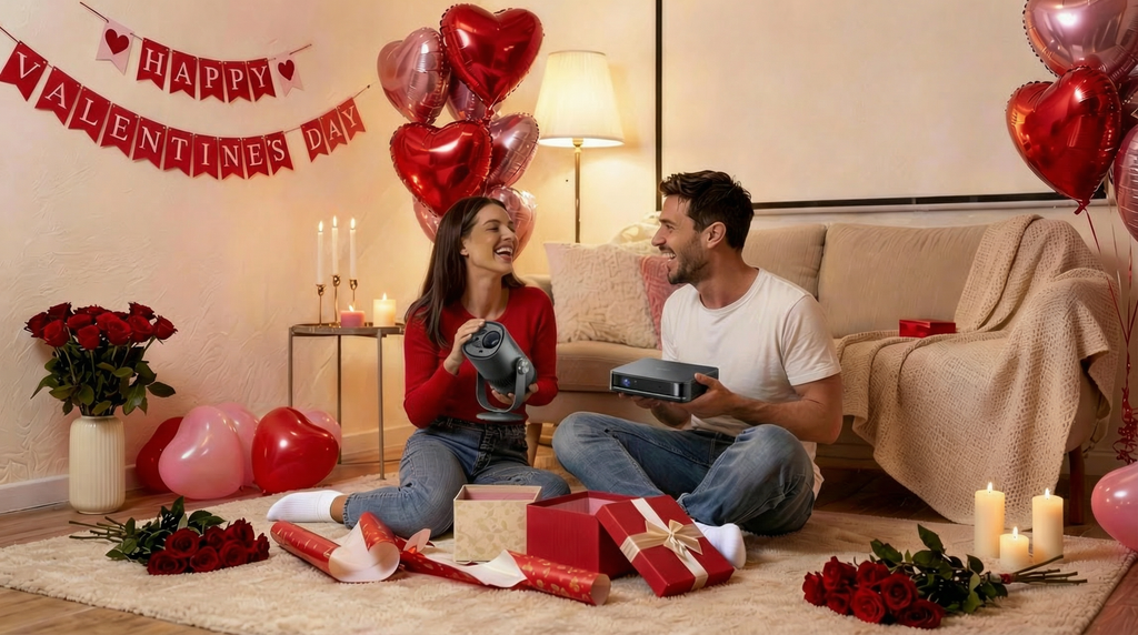 How to Create a Romantic Valentine’s Day at Home with a Portable Projector
