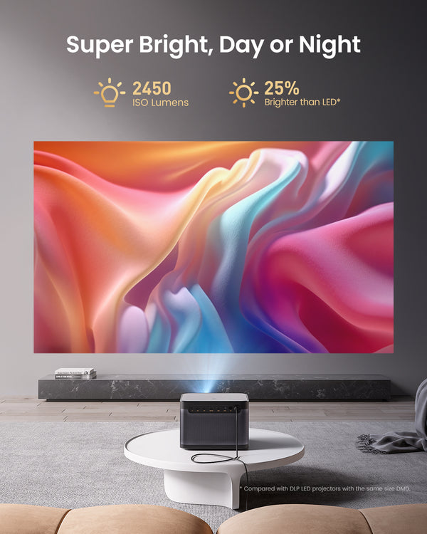 Dangbei DBOX02 2450 ISO Lumens Projector, 25% Brighter Than LED, Day and Night Home Theater Projector