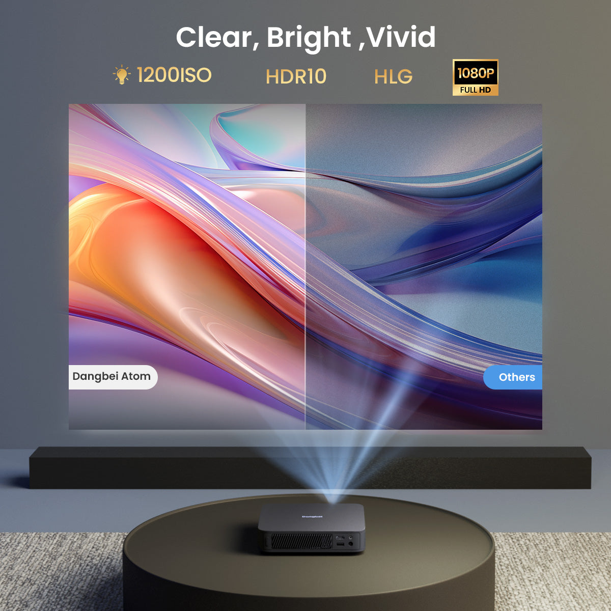 Dangbei Atom Google TV Mini Laser Projector with Built-in Netflix ...