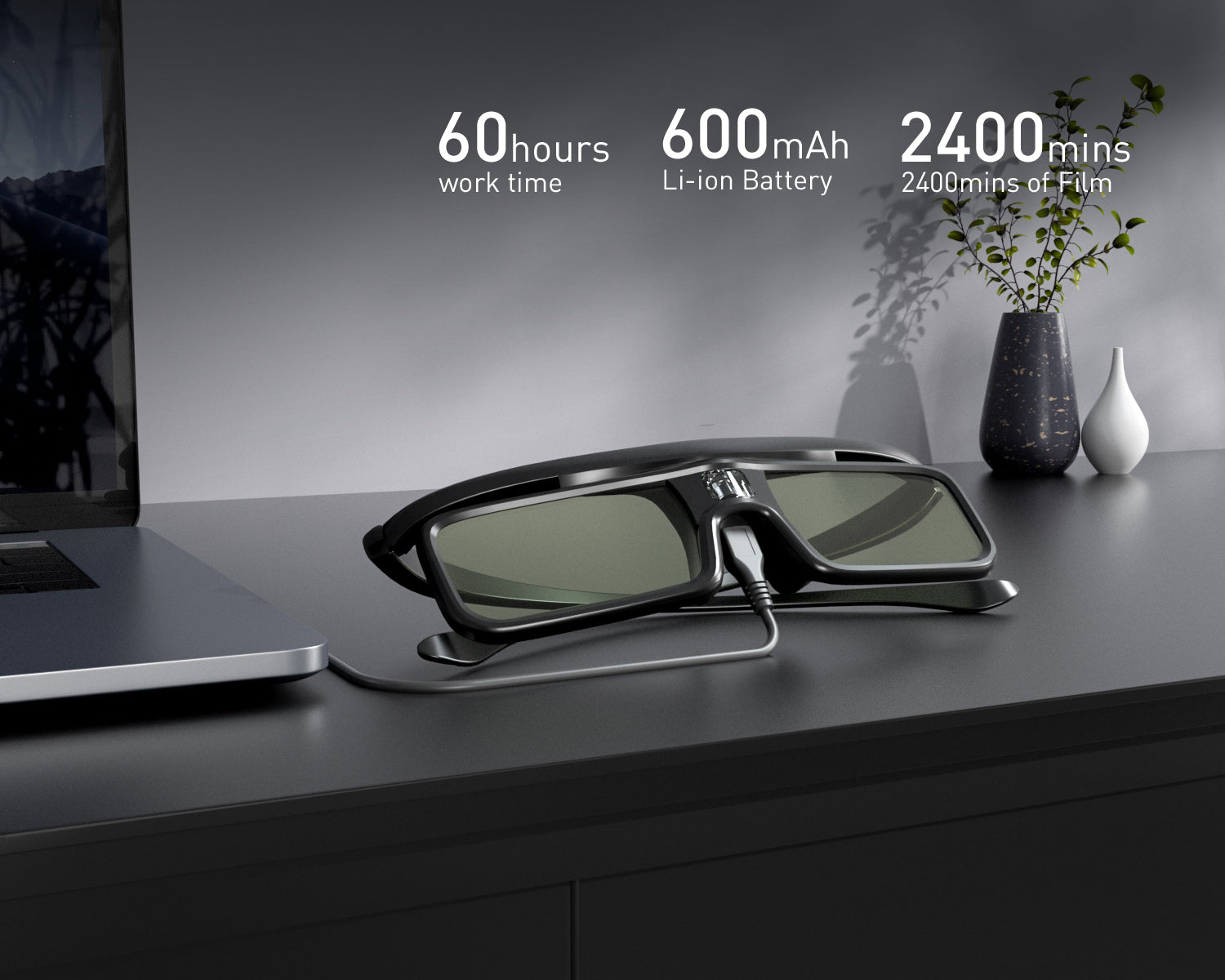 DLP LINK 3D-bril, Professionele HD-lens, 1080P 3D Active Shutter-bril voor DL P LINK 3D-projectoren, Draagbare 3D Active Shutter-bril DLP LINK 3D-bril, Professionele HD-lens, 1080P 3D Active Shutter-bril voor DL P LINK 3D-projectoren, Draagbare 3D Active Shutter-bril