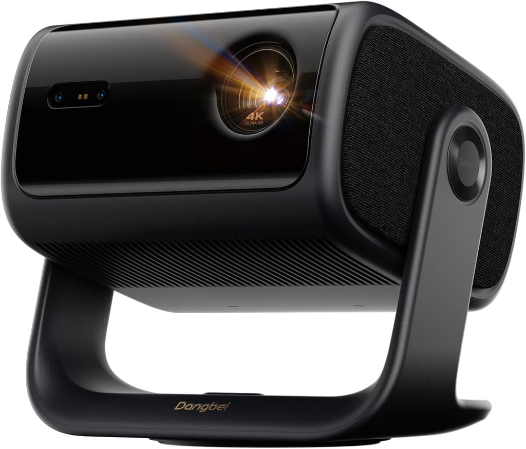 Dangbei MP1 Max 4K Triple Laser Projector with 3100 ISO Lumens and Google TV in Dark Grey.