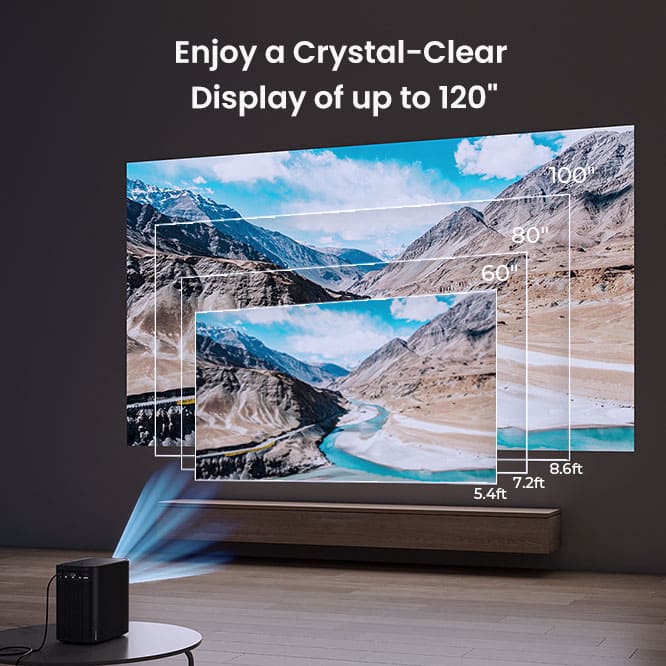 Mini proyector con licencia oficial de Netflix Emotn N1, 1080P Full HD,  enfoque y corrección trapezoidal automática, 120″, Dolby Audio, Wi-Fi 5G y  Bluetooth 5.0 por 296,99€ antes 399,99€.